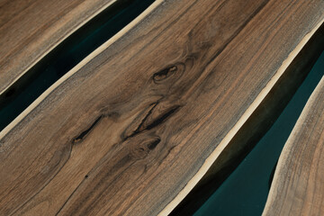 Expensive vintage furniture. The table is covered with epoxy resin and varnished. Luxury quality...