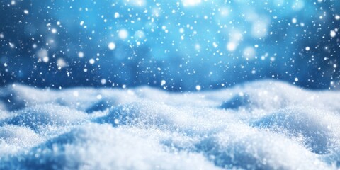 Enchanting Winter Wonderland: Creative Snowy Landscape for Festive Seasons. Dreamy Blue Christmas and New Year Background. AI-Generated 4K Wallpaper for Back-to-School Joy and Campus Life Celebration.