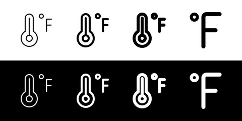 Editable fahrenheit thermometer vector icon. Part of a big icon set family. Perfect for web and app interfaces, presentations, infographics, etc