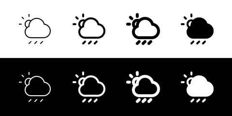 Editable sunshower vector icon. Part of a big icon set family. Perfect for web and app interfaces, presentations, infographics, etc