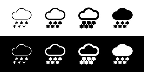 Obraz premium Editable heavy snowfall vector icon. Part of a big icon set family. Perfect for web and app interfaces, presentations, infographics, etc