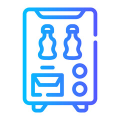 vending machine Line Gradient Icon