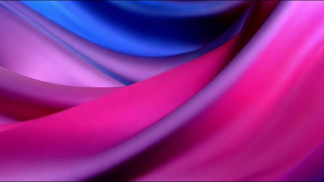 animation background abstract glass wave slow move, blue pink