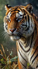 Fototapeta premium white bengal tiger in zoo