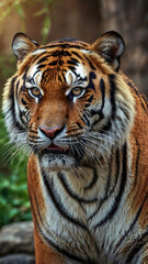 Obraz premium white bengal tiger in zoo