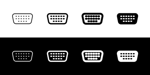 Editable vector vga cable port icon. Part of a big icon set family. Perfect for web and app interfaces, presentations, infographics, etc