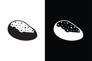 Potato icon. Vegetable food sign. Diet nutrition symbol. Potato Icon for design. White and black