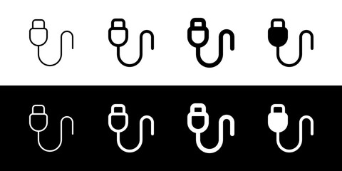 Editable vector usb cable icon. Part of a big icon set family. Perfect for web and app interfaces, presentations, infographics, etc