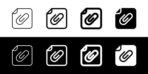 Editable vector attachment file icon. Part of a big icon set family. Perfect for web and app interfaces, presentations, infographics, etc