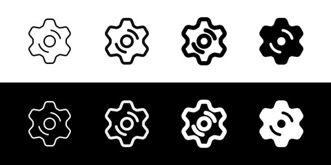 Editable vector gear cog setting icon. Part of a big icon set family. Perfect for web and app interfaces, presentations, infographics, etc