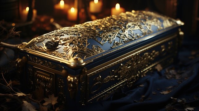 Coffin in morque 
