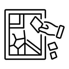 An outline icon of mosaic art 