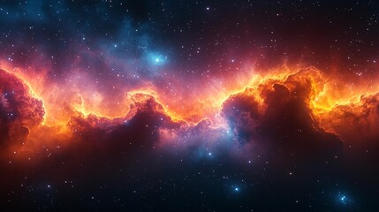 Stunning nebula and space galaxy cloud imagery, ideal for universe and astronomy themes, isolated on transparent background, Generative AI