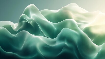 Obraz premium Abstract organic green lines for wallpaper background, ideal for nature and modern designs, isolated on transparent background, Generative AI