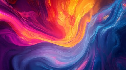 Fototapeta premium Abstract colorful swirling paint background