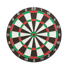 Dartboard, cutout, full depth of field.