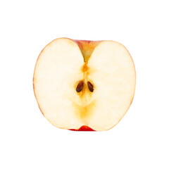 Red Apple slice, cutout, full depth of field.
