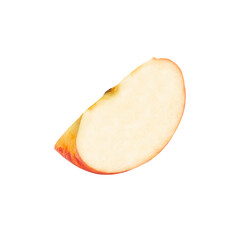 Red Apple slice, cutout, full depth of field.