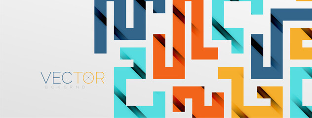 Color bend lines with shadow texture effect. Vector Illustration For Wallpaper, Banner, Background, Card, Book Illustration, landing page