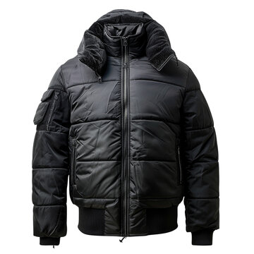 recommend clip art: Black puffer jacket for men clip art