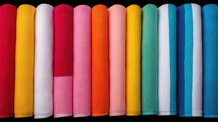 Striped pattern, beach towel, vibrant colors Background