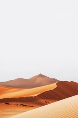 The wind creating stunning shapes in the sand dunes of the sahara desert