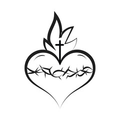 Christian art design for Tattoo. The message of the Gospel of Jesus Christ. Bible lesson for kids or use as poster, card, flyer or T Shirt