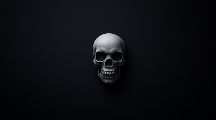 Black background with skull