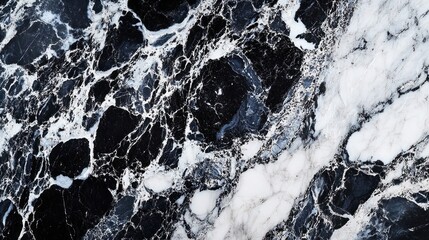 Obraz premium Abstract Black and White Swirling Marble Texture