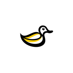 Obraz premium Duck Logo Design Vector Illustration