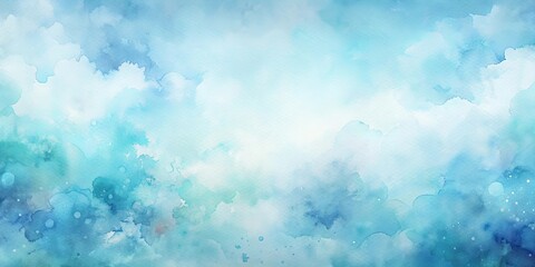 Fototapeta premium Soft and serene watercolor background with a soothing blue color palette , abstract, watercolor, background, soft, blue