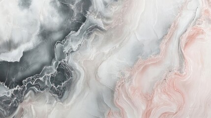 Obraz premium Abstract Marble Texture with Grey, White, and Pink Swirls