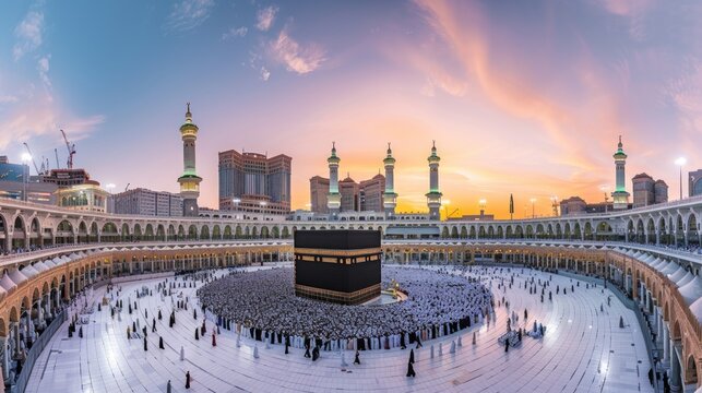 Sunset View of the Kaaba in Mecca
