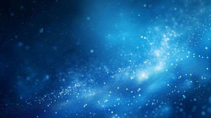 Fototapeta premium Abstract Blue Background With Scattered Glimmering Particles