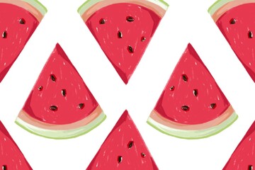 Watermelon on background. Seamless pattern.