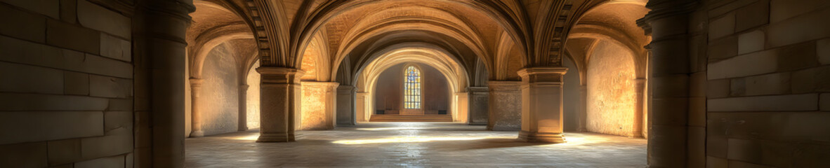 Obraz premium Sacred spaces are the heart of religious worship, blending architecture and art to create environments that inspire reverence and spiritual reflection. From the towering spires of Gothic cathedrals.