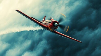 Aircraft performing aerobatics at an air show