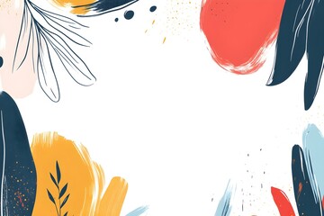 Fototapeta premium Minimalist illustration with abstract forms 