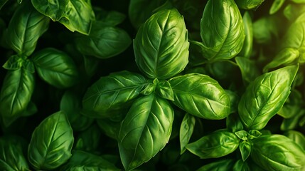 Fresh green basil