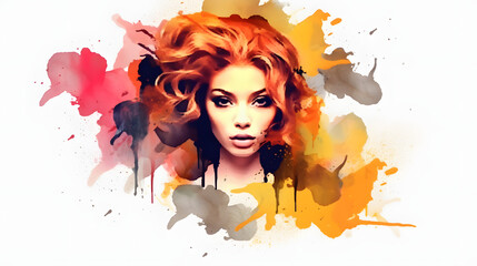 Naklejka premium Graphic Designer Watercolor Style