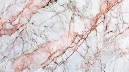 White Marble with Pink and Brown Veins