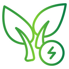  green energy Icon, Filled Line style icon vector illustration, Suitable for website, mobile app, print, presentation, infographic and any other project.