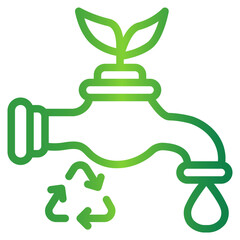  save water Icon, Filled Line style icon vector illustration, Suitable for website, mobile app, print, presentation, infographic and any other project.