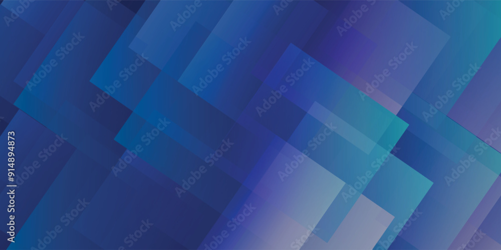 Poster modern business geometric background with blue polygons vector. bright navy blue dynamic abstract ve