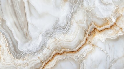 Obraz premium White and Brown Swirling Marble Texture