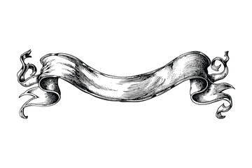 Retro vintage ribbon with ornament