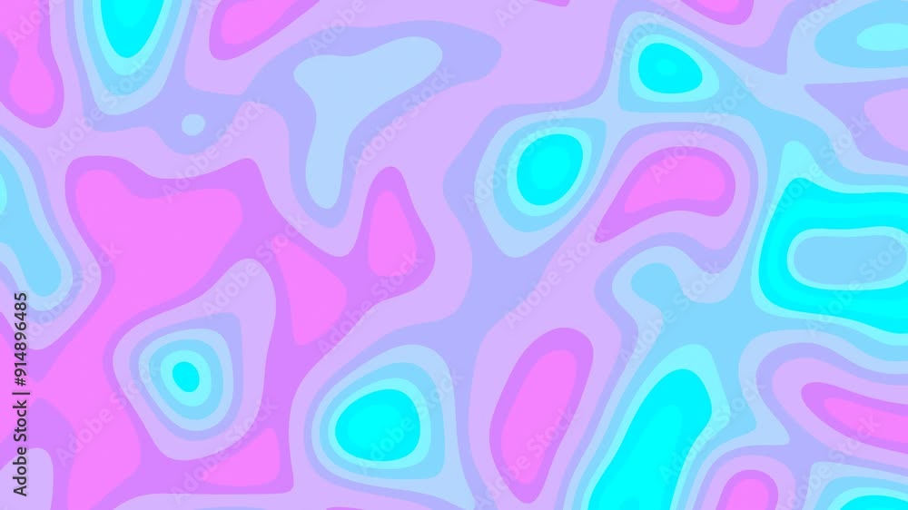 Poster seamless vibrant abstract background featuring fluid shapes in shades of pink and turquoise loop. th