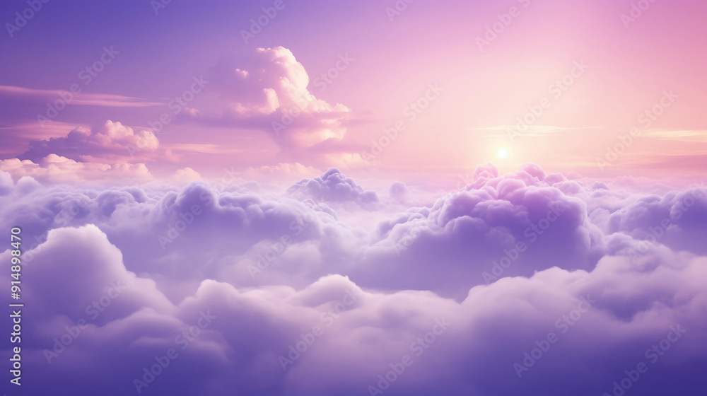 Wall mural soft purple clouds in the sky background