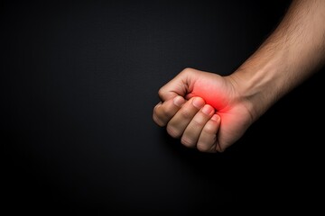 Person holding their wrist in pain with a strained expression, pain, carpal tunnel