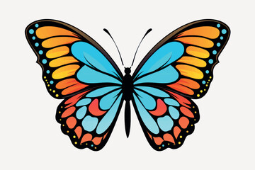 Fototapeta premium Colorful butterfly vector illustration